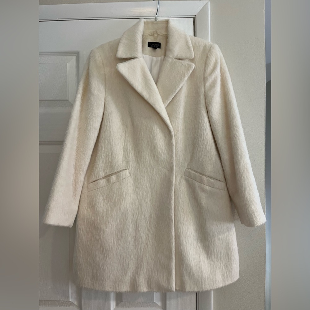Topshop Fur Dress Coat